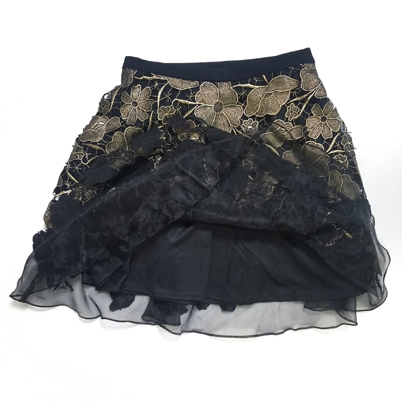 Eva Franco Gilt Bouquet Skirt - Picture 7 of 13